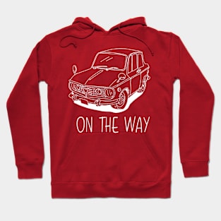 vintage car cartoon drawing Hoodie